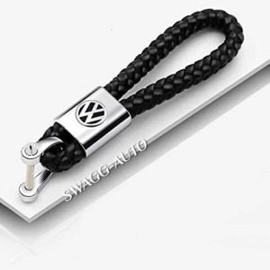 Porte-clés en Cuir Compatible pour Volkswagen VW GTD GTI Polo Golf Touran Tiguan Passat T-Roc - Neuf