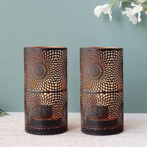 Lot De 2 Lampes De Table En Métal Noires Alimentées Par Batterie Sans Fil Avec Ampoule De Style Edison À Piles Pour Mariages Fêtes Événements De Patio À L'intérieur Et À L'extérieur - Neuf