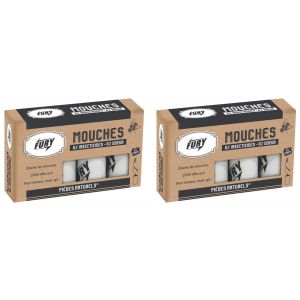 Fury Lot de 2 Bo&icirc;tes x 4 Ruban attrape-mouches &eacute;cologiques &agrave; la glu - Neuf