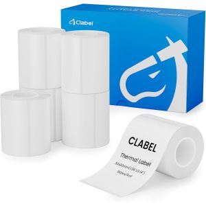 KALANKA-6 Rouleaux d'&Eacute;tiquettes Autocollantes Blanches 50x80mm - 70 &Eacute;tiquettes par Rouleau (1,97""x3,15"") pour Imprimantes - Id&eacute;ales pour &Eacute;tiquetage &agrave; l'&Eacute;cole, au Bureau et &agrave; Domicile - Neuf