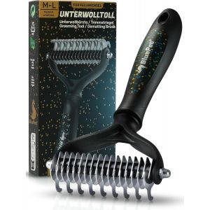 Jgd-Brosse Chiens & Chats &Agrave; Poil Long, Peigne D&eacute;m&ecirc;lage Professionnel, &Eacute;limine Poils Morts, Sous Poil & N?uds, &Eacute;trille D&eacute;m&ecirc;lant Poils Longs, R&acirc;teau De Toilettage Chien Chat, Edition Limit&eacute;e - Neuf