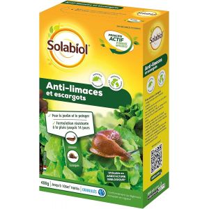 Anti-Limaces & Escargots - 400g - Granul&iquest;&iquest;s - R&iquest;&iquest;sistant ? La Pluie - Pr&iquest;&ordm;t ? l'emploi - Utilisable en Agriculture Biologique SOLIMA400 - Neuf