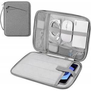 KAL-Housse De Protection 9-11 Pouces Avec Poignée, Sac De Voyage Rembourré Pour Nouvel Ipad Air 11 Pouces M3 2025, Ipad A16 11"", Ipad Pro 11 M4, Ipad 10/9/8/7, Tab S9/S8 11, Gris Clair - Neuf