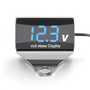 Voltmetre numerique pour moto, affichage LED, etanche, testeur de tension, moniteur de batterie, jauge, DC 10-150 V - Neuf