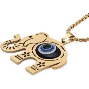 Collier D'&eacute;l&eacute;phant Acier Inoxydable Pendentif Bijoux De Mode &Eacute;l&eacute;phant Cadeaux Pour Femmes Filles Charms - Neuf