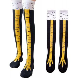 Jgd-Lot De 2 Paire Chaussettes De Cuisse De Poulet, Chaussettes Drôles 3d Unisex Pour Femmes, Hommes Et Enfants, Pilons Poulet Hauteur Genou Chaussettes Pour Les Fêtes - Neuf