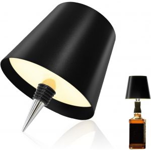 Kal-Lampe Bouteille Led,Lampe Bouteille Led Sans Fil,3 Couleurs À Intensité Variable,Commande Tactile,Étanche Pour L'intérieur Et L'extérieur,Pour Restaurant Et Bar - Neuf