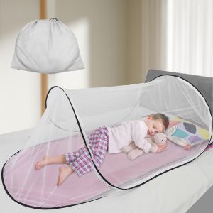 Kal-Moustiquaire De Lit, Moustiquaire De Voyage, Moustiquaire Pop-Up, Moustiquaire De Lit Pliable, Convient Pour Les Hébergements De Camping, Pour Éviter Efficacement Les Moustiques - Neuf