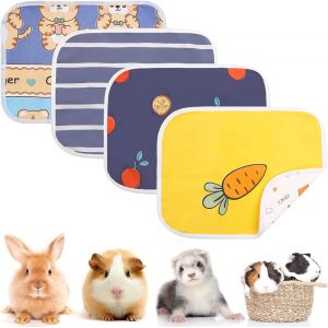 Chenquansarl-Lot De 4 Doublures De Cage Pour Cochon D'inde, Imperméables, Lavées En Machine Et Réutilisées, Très Absorbantes, Pour Petits Animaux, Lapins, Hamsters, Hérissons, Souris Et Gerbilles ¿ 3 - Neuf