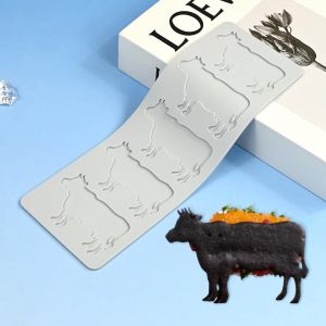 Ayuhr-Moule À Gâteau En Silicone Avec Motif Vache - Tapis De Gaufrage Flexible Pour Résine, Argile, Chocolat, Fondant Et Loisirs Créatifs (C_ Vache) - Neuf