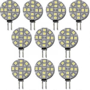 10x G4 Led Ampoule Ac / DC 12v Non Dimmable Blanc 6000-6500K Ampoule Remplacement 2w Lampe halogène pour cuisine camping-car Rv Remorque Boatfonepro - Neuf