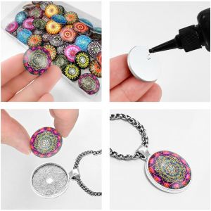 60 Pcs Cabochons Pour Bijoux Grand Coloré Enfants Porte-Bonheur Enfants 25mm Pierres Décoratives En Verre Comme Pierres Porte-Bonheur Pour L'école Et La Maternelle - Neuf