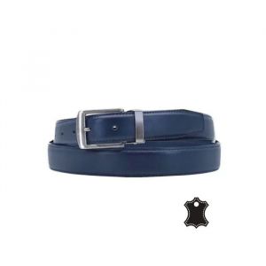 Ceinture Homme - Jcl - Bleu Marine - 100% Cuir - Sangle R&eacute;glable - Taille Unique 120cm - Neuf