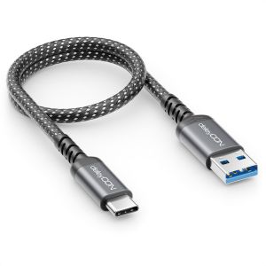 KALANKA-0,30m C&acirc;ble USB-A vers USB-C Court USB 3.0 5 Gbps (USB 3.2 Gen1) - C&acirc;ble de Charge et Donn&eacute;es pour Smartphone, Tablette, Notebook, Appareil Photo, HDD SSD, Disque Dur Externe, etc. - Neuf