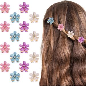 Kal-Petites Pinces À Cheveux Fleur, Mini Diamant Perle Fleur Petite Accessoires De Cheveux Pour Femmes Filles Fête D'anniversaire Mariage Célébration Photo Mignon Barrettes Plage Fleurs - Neuf