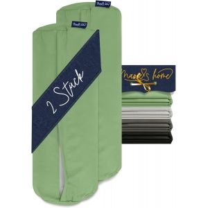 Kalanka-Lot De 2 Housses De Coussin De 40 X 15 Cm Pour Traversin, 1613.2353 - Sauge - Neuf