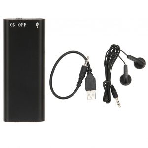 Enregistreur vocal HD, reduction du bruit, activation vocale, chargement USB, mini enregistreur sonore pour reunions, entretiens, anglais neutre, noir, 16 Go (enregistrement en magasin pendant 192 heures) - Neuf