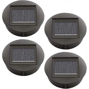 Pack De 4 Lampes Solaires De Remplacement Avec Ampoules Led,Remplacement De Plafonnier Solaire,Panneau Solaire Led Sha - Neuf