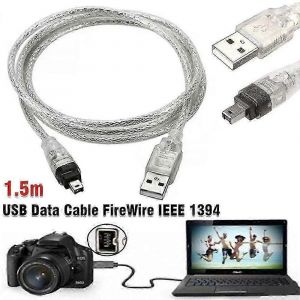Câble MiniDV vers USB et FireWire 1394 pour caméscope HDV Capture vidéo Montage Transfert PC - Neuf