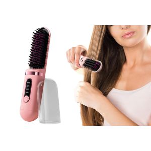 Brosse Lissante Sans Fil Avec Technologie Chauffante Mch - Rose - Neuf