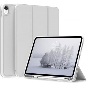 Coque Pour Ipad (A16) 11&egrave;me G&eacute;n&eacute;ration 11"" (2025)/Ipad 10&egrave;me G&eacute;n&eacute;ration 10,9"" (2022), Avec Porte Pencil, Mince L&eacute;g&egrave;re &Agrave; Trois Volets, R&eacute;veil/Sommeil Auto, Gris - Neuf