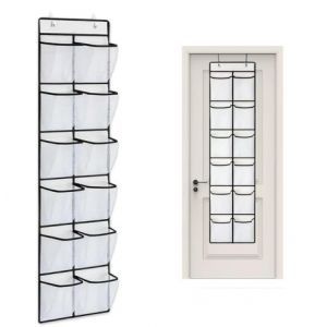 RCIDOS Rangement des Chaussures &Agrave; Suspendre Derri&egrave;re De Porte, Range Chaussures Suspendu 12 Poches, Rangement Chaussure Porte, Organiseur Multifonctionnel, Convient pour Salle De Bain Salon Cuisine - Neuf