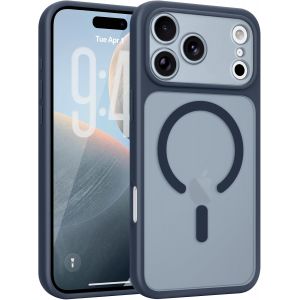 LORANKA-pour iPhone 16 Pro Max Coque Compatible avec Magsafe, Protection Compl&egrave;te de L'appareil Photo, Transluzente R&eacute;sistante Housse Translucide Coque Magn&eacute;tique pour iPhone 16 Pro Max Case, Bleu - Neuf