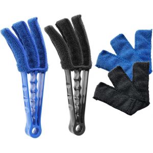 KGABERY-Brosses De Nettoyage Pour Stores-2Pcs Nettoyage Des Stores,4Pcs Chiffons De Nettoyage,Stores Outils De Nettoyage,Amovible Et Lavable Brosse De Nettoyage Pour Volets De Fenêtre - Neuf