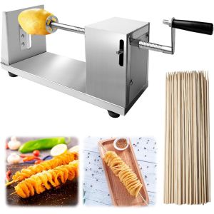 Chenquansarl-Coupe-Pommes De Terre En Spirale Twister - Coupe-Frites En Acier Inoxydable - Coupe-Pommes De Terre En Spirale - Coupe-Frites - Accessoire Pour Friteuses - Pour Pommes De Terre, Concombr - Neuf