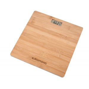 Pèse-Personne Digital En Bambou - Max. 180kg - Pèse-Personne Avec Pieds Antidérapants - Mesure En Kg, Lb Et St - Neuf