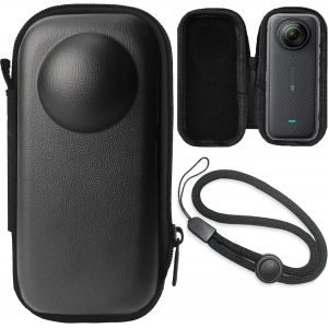 Mini &eacute;tui de Rangement Rigide en PU Noir Compatible avec Insta 360 X5/X4,Mini &eacute;tui de Protection &eacute;tanche,Accessoires Insta 360X5 - Neuf