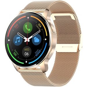Montre Connect&eacute;e Femme Repondre Appel Avec R&eacute;solution Ronde 360 * 360 &Eacute;tanche Ip67 Podom&egrave;tre 20 Modes De Sport Rappel De Notification App Pour Android Iphone - Neuf