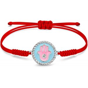 Eryi-Bracelet Corde Femme Original, Pendentif En Émail En Argent 925, Chaîne De Corde Réglable Faite À La Main, Cadeaux De Bijoux Pour Femme - Neuf