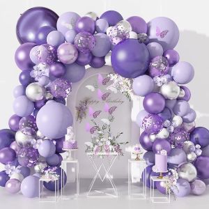 AYUHR-112pcs Bleu Space Astonaute Fusée Ballons Décoration Kit Fête à Thème Spatial Jaune pour Garçons Jaune Latex Ballons Métallisés Argentés Ballons Agate Marbrée Fêtes d'anniversaire Fête Prénatal - Neuf
