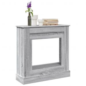 Cadre de cheminée sonoma gris 90x30x90 cm bois d'ingénierie - Neuf