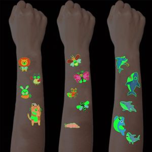 15 Feuilles De Tatouages Temporaires Lumineux Pour Enfants Imperm&eacute;able Cartoon Pirates Robots Pirate Tattoo Stickers Set Filles Gar&ccedil;ons Cadeau D'anniversaire Pour Enfants Party - Neuf