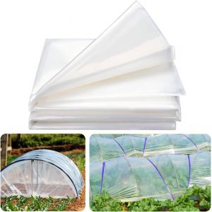 ASFASFq-Bache de Serre, 2 x 6 m, Transparent, Réutilisable, Résistant aux UV, Pour Serres, Jardinage et Agriculture - Neuf