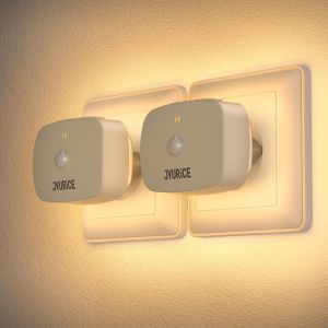 TRAHOO-&iquest; Veilleuse Prise &Eacute;lectrique, 2 Veilleuses D&eacute;tecteur de Mouvement, 3 Temp&eacute;ratures de Couleur, Luminosit&eacute; de 10 &agrave; 60 Lm, Mode Nuit, Convient pour Chambre &agrave; Coucher, Couloir, Chambre d'enfants&iquest; - Neuf