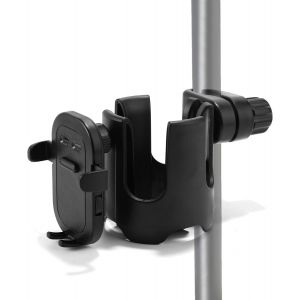 Support Téléphone 2 en 1 Micro et Tasse,Support Téléphone Universel Noir Bouteille Accessoires pour Microphones Salle Concert Studio D'enregistrement Spectacle Scène Studio Danse Pupitre - Neuf