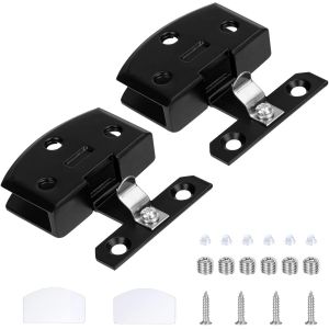 Charni&egrave;re de Porte en Verre &agrave; 90 Degr&eacute;s en Alliage de Zinc Vitrine Armoire &agrave; Vin Charni&egrave;re de Porte Charni&egrave;re de Porte de Douche avec Vis pour Verre de 8 &agrave; 9mm d'&eacute;paisseur 2 Pi&egrave;ces (Noir) - Neuf