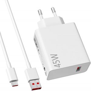 LETNERNY-45W Chargeur Et Câble Usb C Pour Xiaomi Note 14 Pro 5G 6A Rapide Charge Adaptateur De Chargeur Usb 1 Mètre Câble Charge Turbo Câble Type C Pour Xiaomi Poco X7 M7 Pro M6 Pad 7 6 5 K80 Pro - Neuf