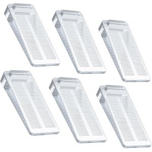 LETNERNY-Arrêts De Portes, 6Pcs Antidérapante Stop Porte Au Sol Avec Hauteur Réglable,Ces Cales Être Utilisées Sur Une Base Genre Carrelage, Béton, Ciment,Tapis, Sols Stratifiésetc,Transparent - Neuf