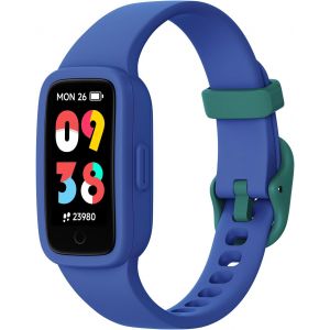 JGD-Montre Connect&eacute;e Enfant Vigor 3, Tracker d'Activit&eacute;, &Eacute;cran AMOLED,Sans App ni Smartphone, &Eacute;tanche 3ATM, Moniteur de Fr&eacute;quence Cardiaque et de Sommeil pour Filles et Gar&ccedil;ons de 5-15 Ans Bleu - Neuf