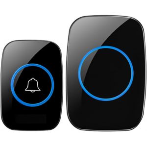 Kalanka-Sonnette Sans Fil,5 Niveaux Volumes 60 M&eacute;lodies Au Et Indicateur Led,300m Un Emetteurs Avec Un R&eacute;cepteur Enfichable,Wireless Doorbell Niveau D'&eacute;tanch&eacute;it&eacute; Ip55 Ensemble De &Eacute;tanche - Neuf