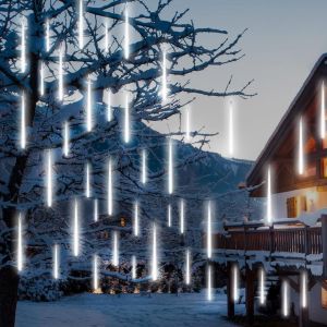 Lbgwp60-Lumières De Noël Pour L'extérieur, Lumières De Pluie De Météores 30cm 15 Tubes 540 Leds, Lumières De Noël Pour Thanksgiving, Noël Et Nouvel An, Fête De Mariage - Neuf