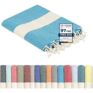 Kal-Furora Holiday Serviette De Plage Xxl - Coton | Fouta Plage 100x200 Cm, Femme & Homme - Anti Sable, Grande Taille + Compact | Pique-Nique Tapis Drap De Plage Accessoire, Serviette Plage Fouta Pla - Neuf