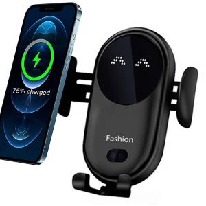 Chargeur De Voiture Sans Fil, Support De Téléphone De Voiture À Serrage Automatique À Charge Rapide Qi, Grille D'aération - Sortie : Chargeur De Voiture Sans Fil, Support De Téléphone De Voiture À Serrage Automatique À Charge Rapide Qi - Neuf