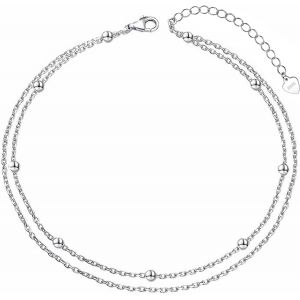 Kal-Chaîne De Cheville En Argent Sterling 925 Pour Femme - Flexible - Réglable - Pour L'été - Neuf