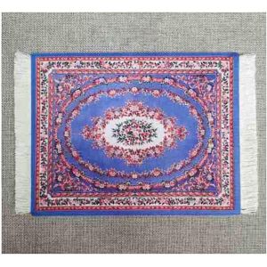 Tapis De Souris Cr&eacute;atif Mini Tapis Oriental Motif Tissu Textile Petit Tapis De Souris Avec Pompons En Coton Tapis De Souris Accessoires D'Ordinateur Sous-Verre 28 X 18 Cm 26#Bleu Fonc&eacute; - Neuf