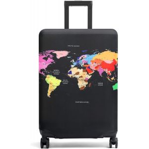 KALANKA-Housse de Valise 18-32 Pouces Fibre de Charbon de Bambou Luggage Cover en Polyester Clear Voyage Luggage Trolley Case Cover Protector - Neuf